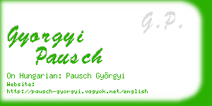 gyorgyi pausch business card